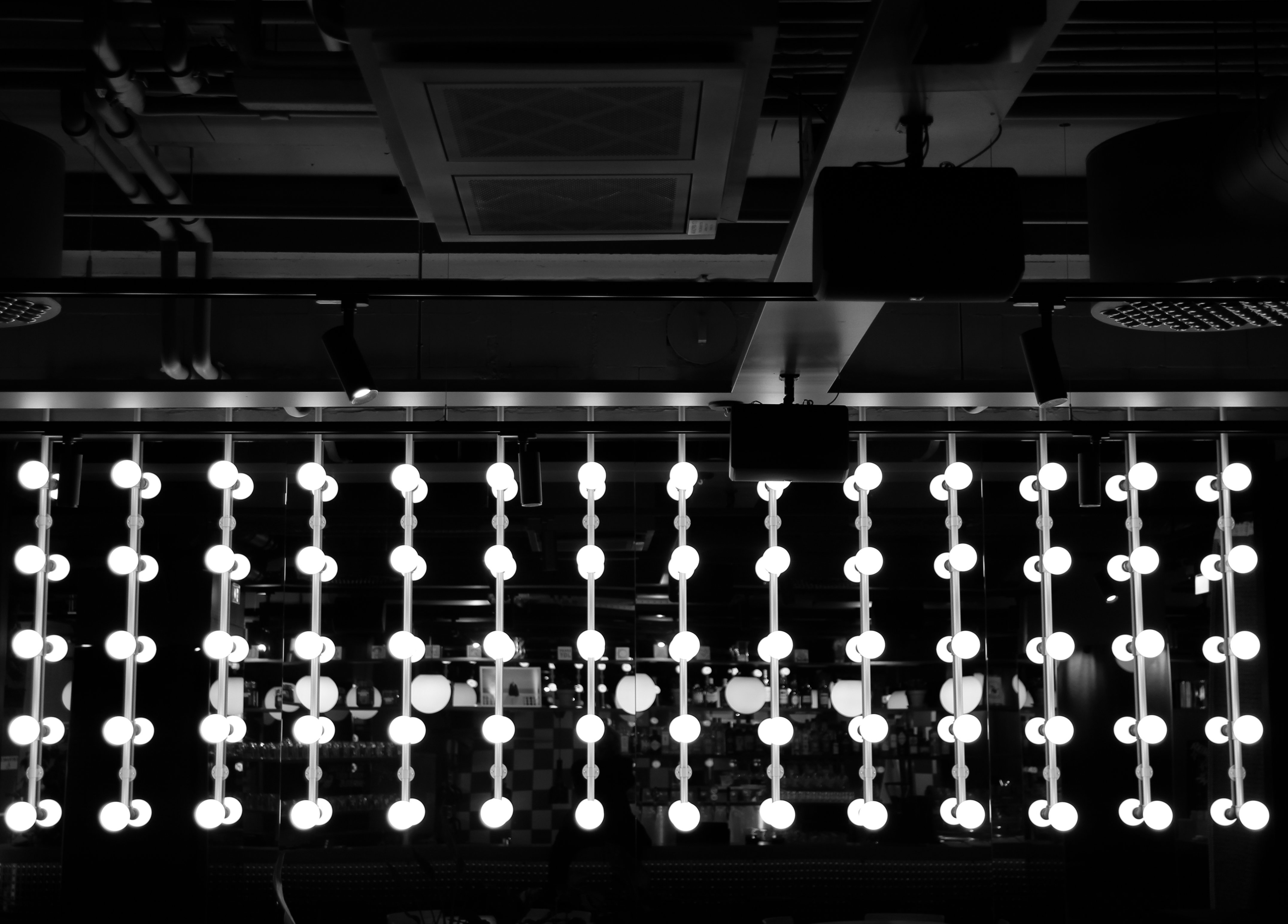 Hobo Bar Lights B&W