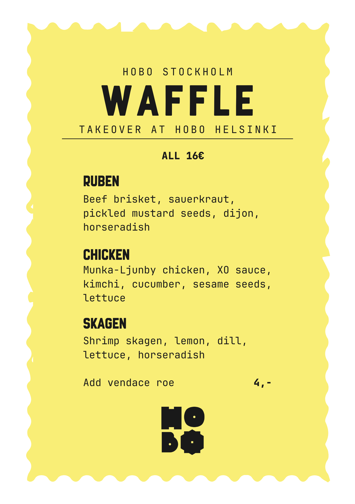 waffle brunch menu