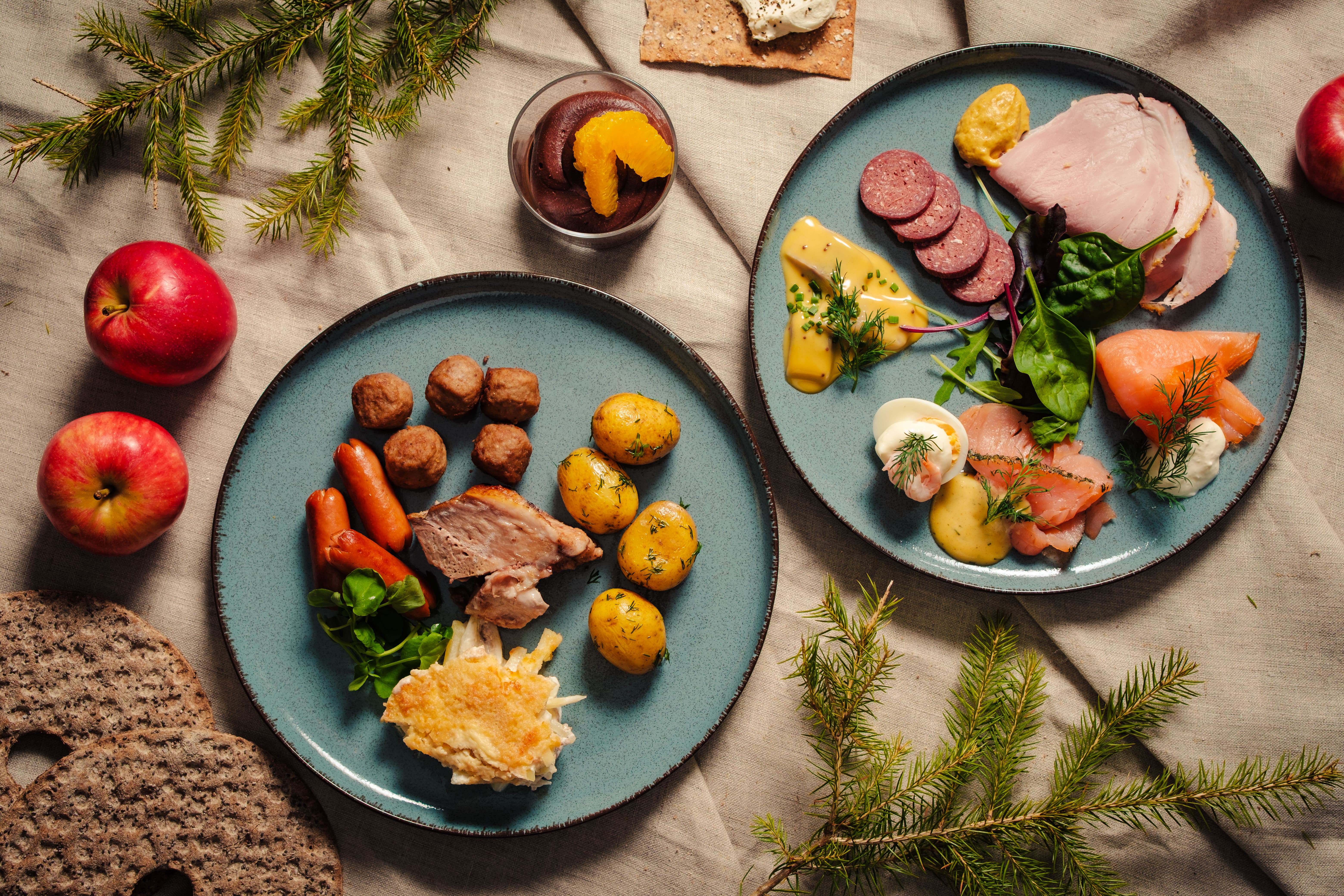 Kött cateringtallrik standard varm, kall & dessert - original (1528663)
